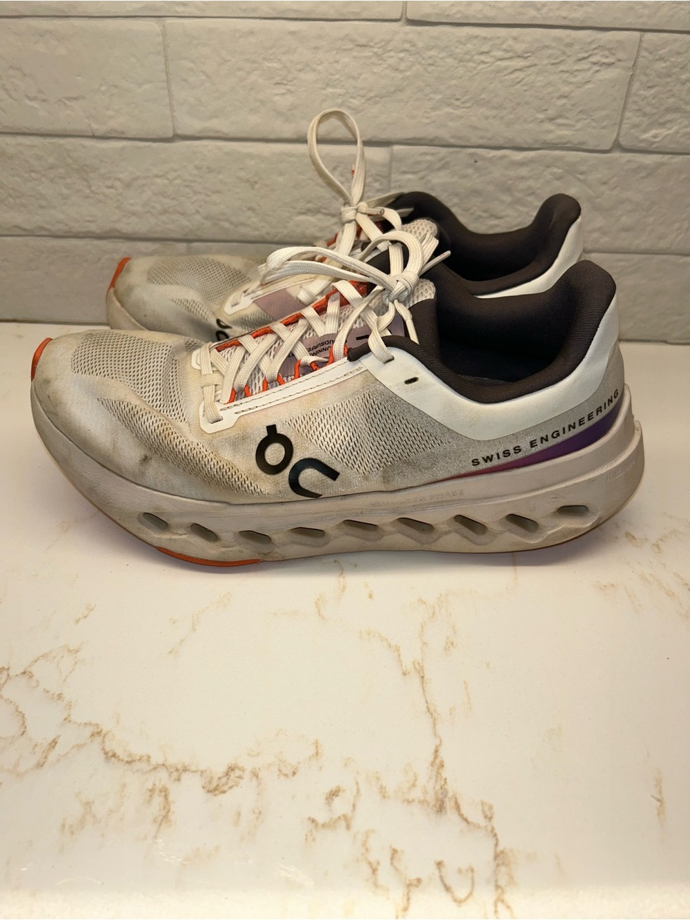 On Cloudsurfer Next Women's Size 8.5 White Flame Running Shoes Comfort Sneakers - Picture 5 of 12